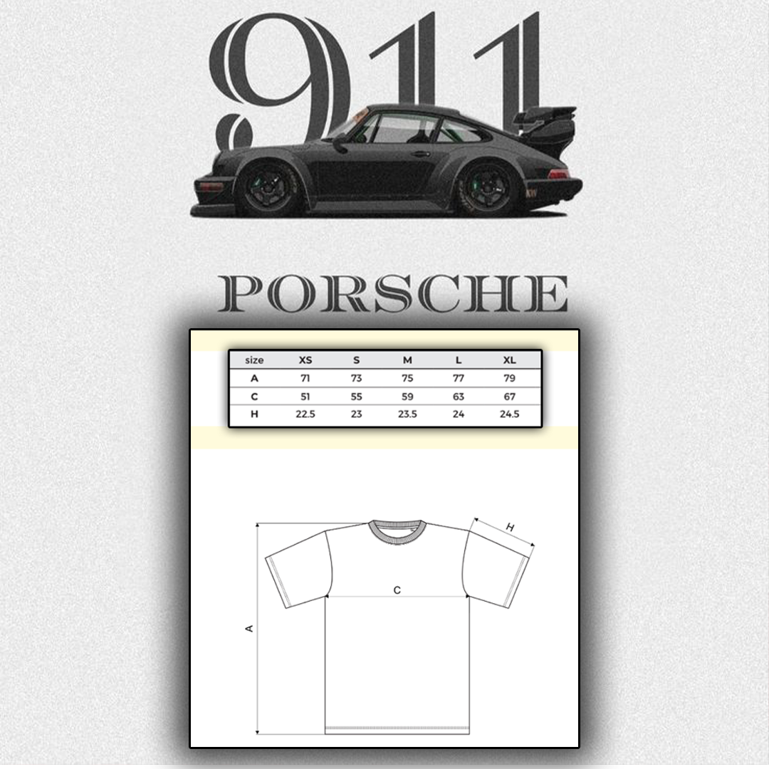 PORSCHE 911 RED KOSZULKA Z TYŁEM